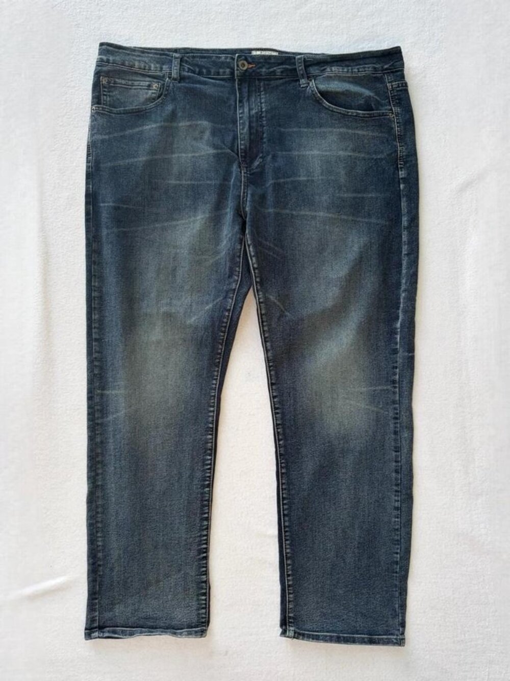 Weatherproof Vintage Men’s Stretch Relaxed Fit Faded Denim Blue Jeans Size 44x30